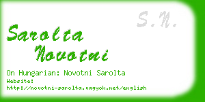 sarolta novotni business card